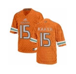 2016 Men's Miami Hurricanes Brad Kaaya #15 College Football Jerseys - Orange