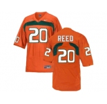 Men's Miami Hurricanes Ed Reed #20 College Football Jersey - Orange