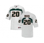 Men's Miami Hurricanes Ed Reed #20 College Football Jersey - White
