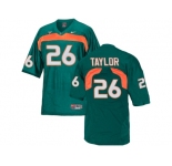 Men's Miami Hurricanes Sean Taylor #26 College Football Jersey - Green
