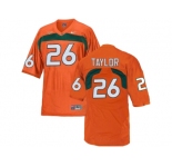 Men's Miami Hurricanes Sean Taylor #26 College Football Jersey - Orange