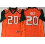Miami Hurricanes #20 Ed Reed Orange Nike College Football Jersey