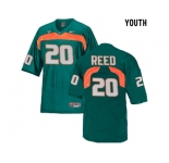 Youth Miami Hurricanes Ed Reed #20 College Football Jersey - Green