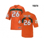 Youth Miami Hurricanes Sean Taylor #26 College Football Jersey - Orange