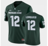 Men Michigan State Spartans #12 Rocky Lombardi College Football Green Game Jersey