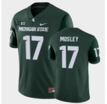 Men Michigan State Spartans #17 Tre Mosley College Football Green Game Jersey