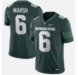 Men's Michigan State Spartans #6 Nick Marsh Green Vapor Limited Stitched Football Jersey