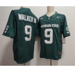 Men's Michigan State Spartans Green #9 WALKER III Green F.U.S.E. Stitched Jersey