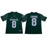 Spartans #8 Kirk Cousins Green Limited Stitched NCAA Jersey
