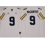 Men's Michigan Wolverines #9 J.J. McCarthy White 2024 F.U.S.E. Stitched Jersey