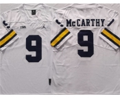 Men's Michigan Wolverines #9 McCARTHY White Stitched Jersey