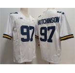 Men's Michigan Wolverines #97 Aidan Hutchinson White 2023 F.U.S.E. Stitched Jersey