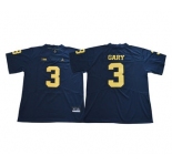 Michigan Wolverines #3 Rashan Gary Navy Jordan College Football Jersey