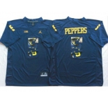 Michigan Wolverines #5 Jabrill Peppers Navy Blue Player Fashion Stitched NCAA Jersey