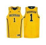 Michigan Wolverines Glenn Robinson III #1 Basketball Authentic Jersey - Yellow