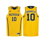 Michigan Wolverines Tim Hardaway Jr. #10 Basketball Authentic Jersey - Yellow