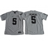 Women's Michigan Wolverines #5 Jabrill Peppers Gridiron Gray II Stitched NCAA Jersey