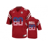 2016 US Flag Fashion Men's Nebraska Cornhuskers Kenny Bell #80 College Football Jersey - Red