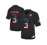 2016 US Flag Fashion Men's Nebraska Cornhuskers Taylor Martinez #3 College Football Jersey - Black
