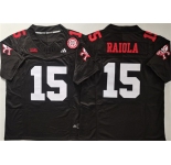 Men's Nebraska Cornhuskers #15 Dylan Raiola Black F.U.S.E. With Patch Vapor Limited Stitched Jersey