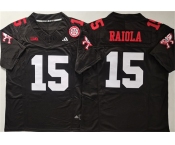 Men's Nebraska Cornhuskers #15 Dylan Raiola Black F.U.S.E. With Patch Vapor Limited Stitched Jersey