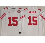 Men's Nebraska Cornhuskers #15 Dylan Raiola White F.U.S.E. With Patch Vapor Limited Stitched Jersey