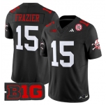 Men's Nebraska Cornhuskers #15 Tommie Frazier Black 2024 F.U.S.E. With Patch Vapor Limited Stitched Football Jersey