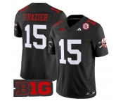 Men's Nebraska Cornhuskers #15 Tommie Frazier Black 2024 F.U.S.E. With Patch Vapor Limited Stitched Football Jersey