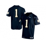 2015 Under Armour Mens' Norte Dame Fighting Irish #1 Fan College Football Jersey - Navy Blue