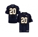 2015 Under Armour Mens' Norte Dame Fighting Irish #20 College Football Jersey - Navy Blue