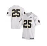 2015 Under Armour Mens' Norte Dame Fighting Irish #25 College Football Jersey - White