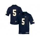 2015 Under Armour Mens' Norte Dame Fighting Irish #5 Shamrock Series College Football Jersey - Navy Blue