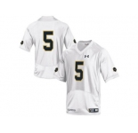 2015 Under Armour Mens' Norte Dame Fighting Irish #5 Shamrock Series College Football Jersey - White
