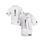 2016 US Flag Fashion 2015 Under Armour Mens' Norte Dame Fighting Irish #1 Fan College Football Jersey - White