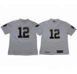 Fighting Irish #12 Ian Book White Limited Stitched NCAA Jersey