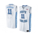 2016 Men's North Carolina Tar Heels Brice Johnson #11 College Basketball Jersey - White