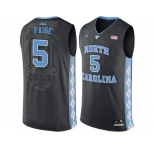 2016 Men's North Carolina Tar Heels Marcus Paige #5 College Basketball Jersey - Black