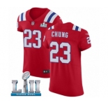 Men's Nike New England Patriots #23 Patrick Chung Red Alternate Vapor Untouchable Elite Player Super Bowl LII NFL Jersey