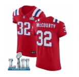 Men's Nike New England Patriots #32 Devin McCourty Red Alternate Vapor Untouchable Elite Player Super Bowl LII NFL Jersey