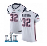 Men's Nike New England Patriots #32 Devin McCourty White Vapor Untouchable Elite Player Super Bowl LII NFL Jersey