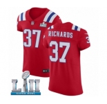 Men's Nike New England Patriots #37 Jordan Richards Red Alternate Vapor Untouchable Elite Player Super Bowl LII NFL Jersey
