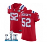 Men's Nike New England Patriots #52 Elandon Roberts Red Alternate Vapor Untouchable Elite Player Super Bowl LII NFL Jersey
