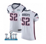 Men's Nike New England Patriots #52 Elandon Roberts White Vapor Untouchable Elite Player Super Bowl LII NFL Jersey