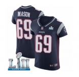 Men's Nike New England Patriots #69 Shaq Mason Navy Blue Team Color Vapor Untouchable Elite Player Super Bowl LII NFL Jersey