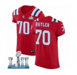 Men's Nike New England Patriots #70 Adam Butler Red Alternate Vapor Untouchable Elite Player Super Bowl LII NFL Jersey