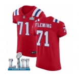 Men's Nike New England Patriots #71 Cameron Fleming Red Alternate Vapor Untouchable Elite Player Super Bowl LII NFL Jersey