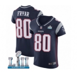 Men's Nike New England Patriots #80 Irving Fryar Navy Blue Team Color Vapor Untouchable Elite Player Super Bowl LII NFL Jersey