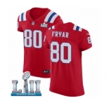 Men's Nike New England Patriots #80 Irving Fryar Red Alternate Vapor Untouchable Elite Player Super Bowl LII NFL Jersey