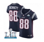 Men's Nike New England Patriots #88 Martellus Bennett Navy Blue Team Color Vapor Untouchable Elite Player Super Bowl LII NFL Jersey