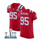 Men's Nike New England Patriots #95 Derek Rivers Red Alternate Vapor Untouchable Elite Player Super Bowl LII NFL Jersey